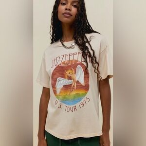 NWT Daydreamer XS Led Zepplin 1975 Tour Boyfriend Tee New